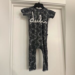 RAGS Black and White Snakeskin Kids Bodysuit